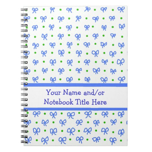 カスタマイズ可能な青/緑/白い湾曲形スパイラルノートブック ノートブック (正面)