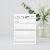 カスタマイズ可能な静かロゴオークション入札型枠テンプレート 招待状 (スタンド正面)