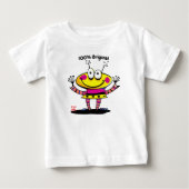 カスタマイズ可能な面白いエイリアンの子供用Tシャツ ベビーTシャツ (正面)