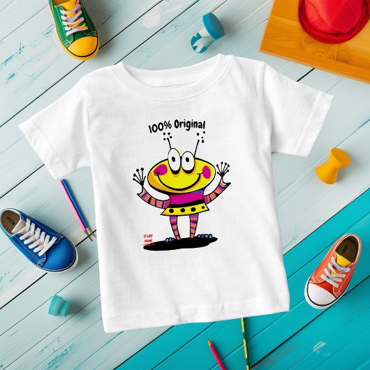 カスタマイズ可能な面白いエイリアンの子供用Tシャツ ベビーTシャツ