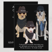 カスタマイズ可能な面白いラボ卒業パーティー 招待状 (正面/裏面)