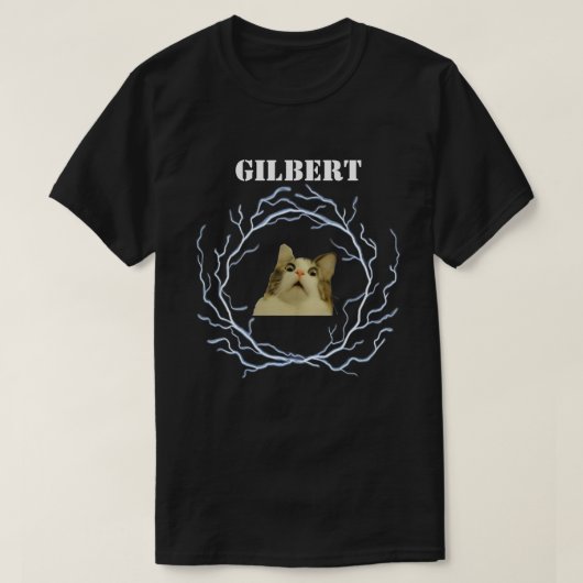 カスタマイズ可能な面白い猫のTシャツ Tシャツ (デザイン正面)