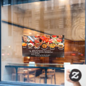 カスタマイズ可能な韓国料理レストランの広告 ウィンドウサイン (カフェ窓)