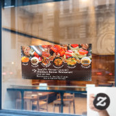 カスタマイズ可能な韓国料理レストラン広告 ウィンドウサイン (カフェ窓)