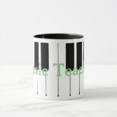 カスタマイズ可能な音楽の先生のピアノマグ マグカップ (中央)