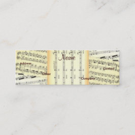 カスタマイズ可能な音楽の先生のプロフィールカード- スキニー名刺