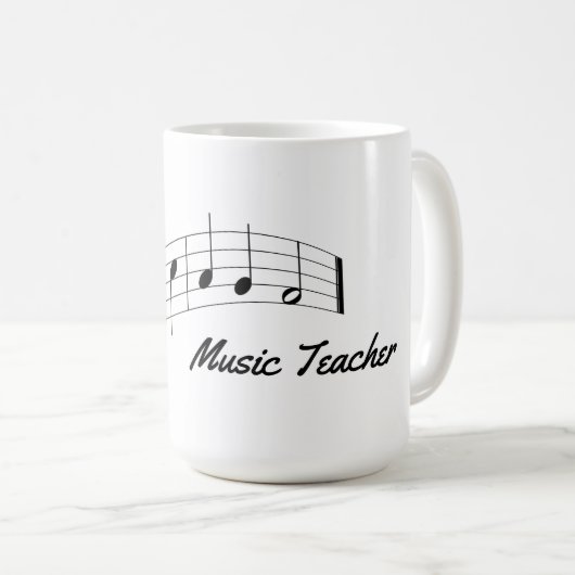 カスタマイズ可能な音楽の先生のマグ コーヒーマグカップ (正面右)