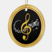 カスタマイズ可能な音楽ノートオーナメントのバルクまたは買1つの セラミックオーナメント (左)
