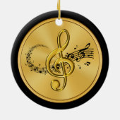 カスタマイズ可能な音楽ノートオーナメントのバルクまたは買1つの セラミックオーナメント (裏面)