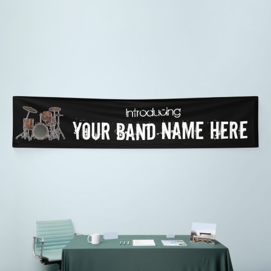 カスタマイズ可能な音楽バンド名前の旗の印 横断幕 (トレードショー)