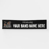 カスタマイズ可能な音楽バンド名前の旗の印 横断幕 (横)