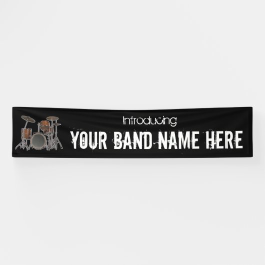 カスタマイズ可能な音楽バンド名前の旗の印 横断幕 (横)