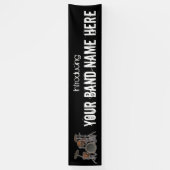 カスタマイズ可能な音楽バンド名前の旗の印 横断幕 (縦)
