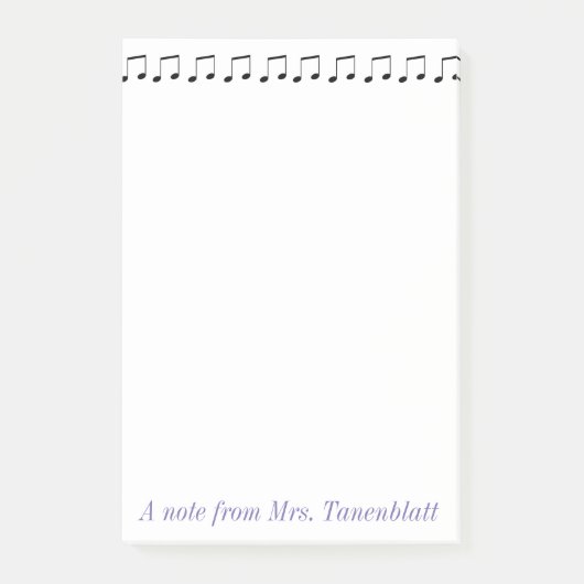 カスタマイズ可能な音楽メモ帳 ポストイット (正面)