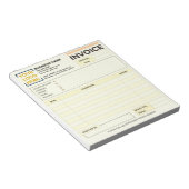 カスタマイズ可能な領収書・請求書テンプレート | 会社ロゴ入り ノートパッド (アングル)