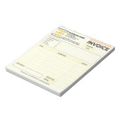 カスタマイズ可能な領収書・請求書テンプレート | 会社ロゴ入り ノートパッド (回転)