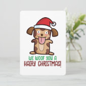 カスタマイズ可能な願い毛深いクリスマス 招待状 (スタンド正面)