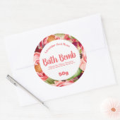 カスタマイズ可能な風呂爆弾ラベル ラウンドシール (封筒)