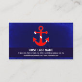 カスタマイズ可能な飛び込みの旗のいかりの名刺 名刺 (正面)