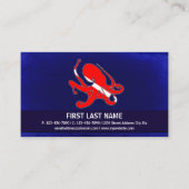 カスタマイズ可能な飛び込みの旗のタコの名刺 名刺 (正面)