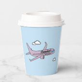 カスタマイズ可能な飛行機 紙コップ (裏面)