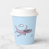 カスタマイズ可能な飛行機 紙コップ (正面)