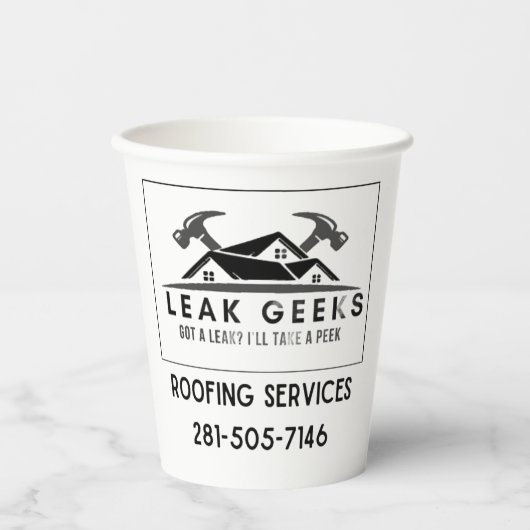 カスタマイズ可能な飲料カップ – ロゴの追加 紙コップ (正面)