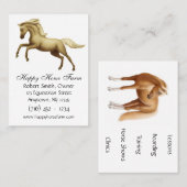 カスタマイズ可能な馬好きの名刺 名刺 (正面/裏面)