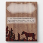 カスタマイズ可能な馬引用文ストールのプラーク フォトプラーク (正面)