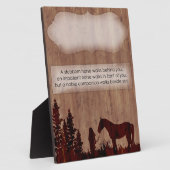 カスタマイズ可能な馬引用文ストールのプラーク フォトプラーク (側面)