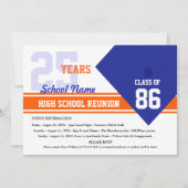 カスタマイズ可能な高校クラス懇親会 招待状 (正面)