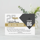 カスタマイズ可能な高校クラス懇親会 招待状 (スタンド正面)