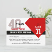 カスタマイズ可能な高校クラス懇親会 招待状 (スタンド正面)