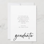 カスタマイズ可能な高校卒業写真 案内状 (裏面)