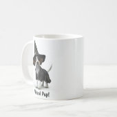 カスタマイズ可能な魔女のジャック・ラッセル・テリアの子犬 コーヒーマグカップ (正面左)