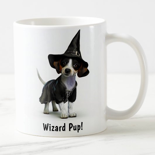 カスタマイズ可能な魔女のジャック・ラッセル・テリアの子犬 コーヒーマグカップ