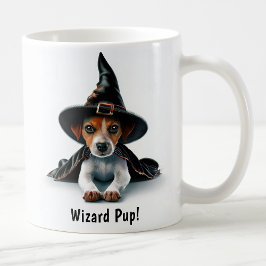 カスタマイズ可能な魔女のジャック・ラッセル・テリアの子犬 コーヒーマグカップ