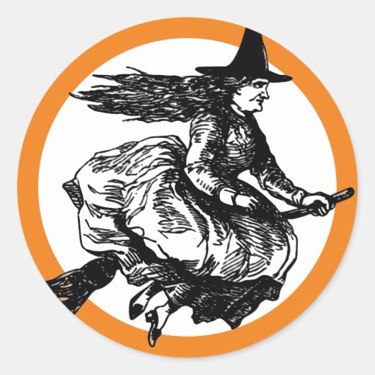 カスタマイズ可能な魔女ラウンドシール ラウンドシール (正面)