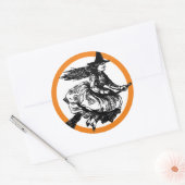 カスタマイズ可能な魔女ラウンドシール ラウンドシール (封筒)