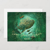 カスタマイズ可能な魔法の水中世界 ポストカード (正面/裏面)