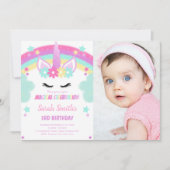 カスタマイズ可能な魔法パーティーカー子供へド 招待状 (正面)