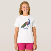カスタマイズ可能な鮮やかなハンバートクジャク Tシャツ (正面フル)