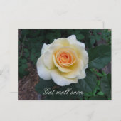 カスタマイズ可能な黄色いバラのグリーティングポストカード ポストカード (正面/裏面)