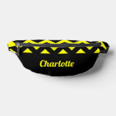 カスタマイズ可能な黄色と黒の山形のパターン ファニーパック (レイダウン)