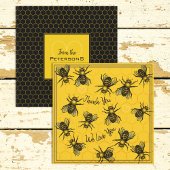 カスタマイズ可能な黄色と黒の蜂蜜ハニカムハニカム シーズンカード