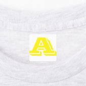 カスタマイズ可能な黄色のアイロン（文字上） ラベル (貼付)