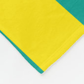 カスタマイズ可能な黄色のティール（緑がかった色）のゆ市松模様にがんだ錯覚 フリースブランケット (角)