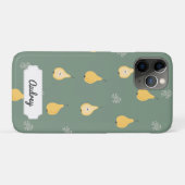 カスタマイズ可能な黄色のパールシームレスパターン Case-Mate iPhoneケース (裏面(横))