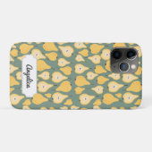 カスタマイズ可能な黄色のパールシームレスパターン Case-Mate iPhoneケース (裏面(横))