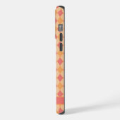 カスタマイズ可能な黄色のピンクの赤オレンジ色のパタアーガイルーン iPhoneケース (左側面)